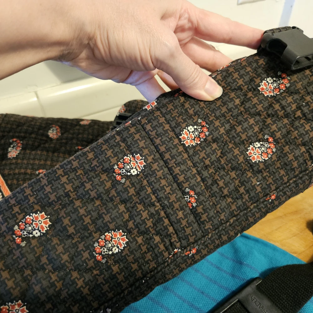Vera Bradley quilted crossbody Messanger/Laptop bag, retired brown houndstooth